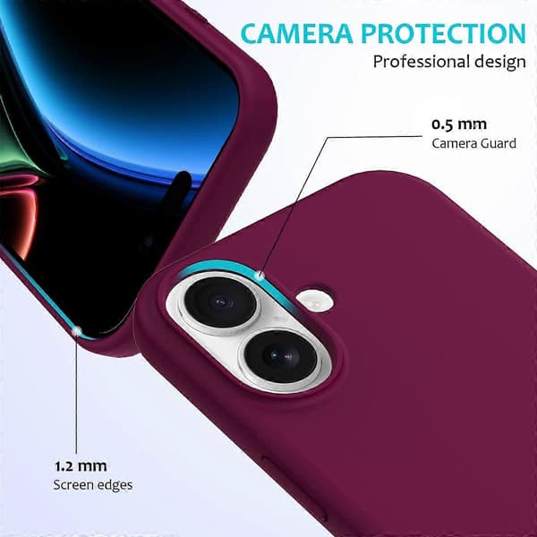 iPhone 17 Flytende Silikondeksel - Midnattsblå og Støtsikkert [JSR] Midnattsblå Midnight Blue
