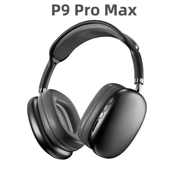 P9 Pro Max Støjreducerende hovedtelefoner – Bluetooth 5.3 Trådløs mikrofon til iPhone & iPad sort black color