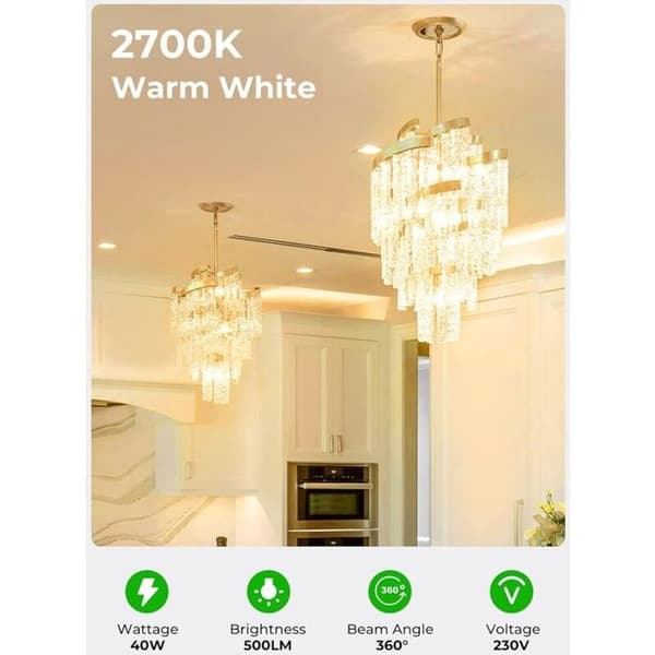 10-pack G9 40W halogenlampor - Varmvit 2700K, dimbar, G9-sockel