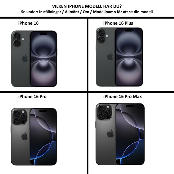 iPhone 16 Plånboksfodral, Blå - Blå iPhone 16 BLÅ