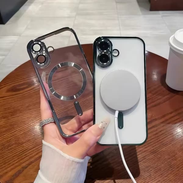 MagSafe iPhone 17 -kuori - Läpinäkyvä/Musta