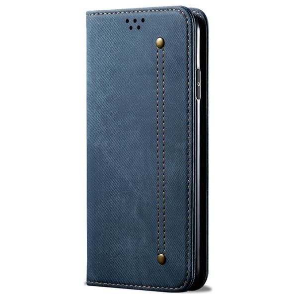 SKALO iPhone 16e Plånboksfodral i Denim - Blå