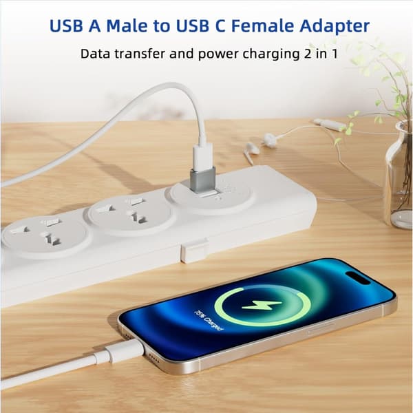 4-pack USB till Type-C 3.2 Adapterset: 2 USB till Type-C & 2 Type-C till USB-adaptrar