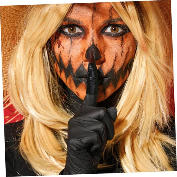 40 st Halloween häxfingrar färgglada lösnaglar för kostymfester