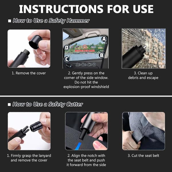 [LCS]Safe Pro X Bilhammer, Automatisk Rudeknuser til Under Vand, Sort Sort Black