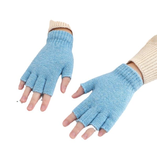 par vinter fingerløse handsker, strikkede fingerløse handsker, varme