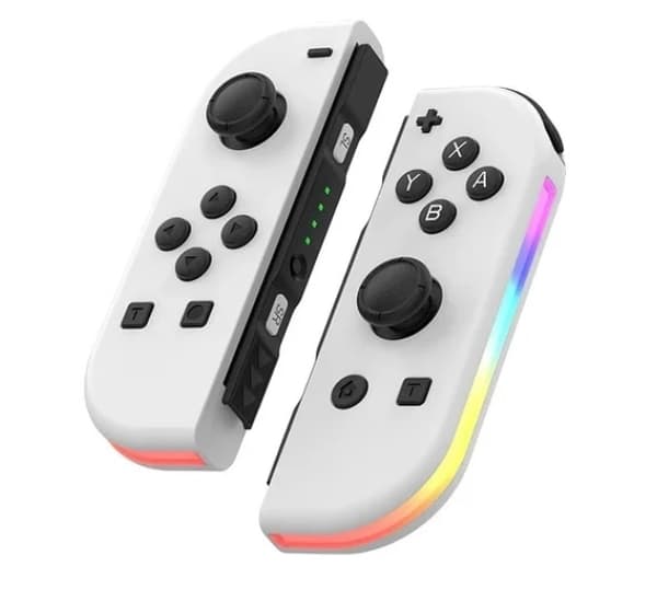 LED-controller kompatibel med JoyCon Nintendo Switch Hvid Vit