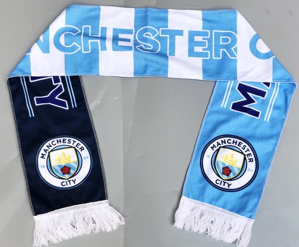 Mub - tørklæde, fodboldfans, efterår og vinter, heppekor, viftende tørklæde, Manchester City