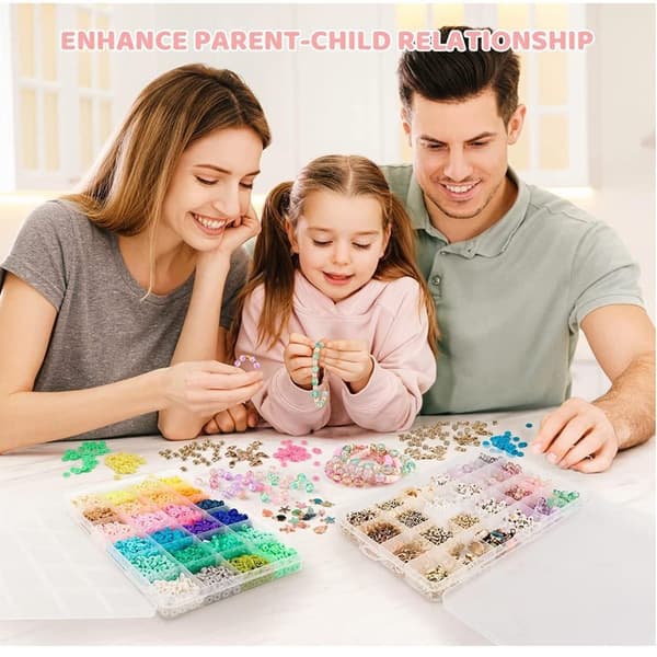 Hotsælgende polymer lerperle DIY-sæt, 7200 stk. 650g 7200Pcs