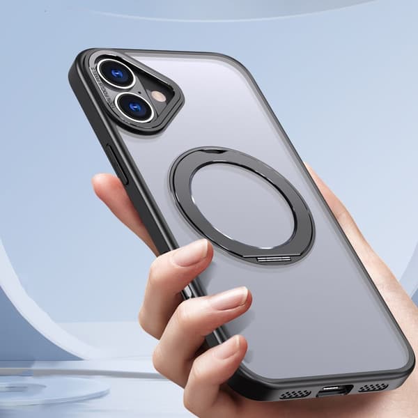Tech-Protect iPhone 16 Skyddsfodral MagSafe MagRing Matt Svart