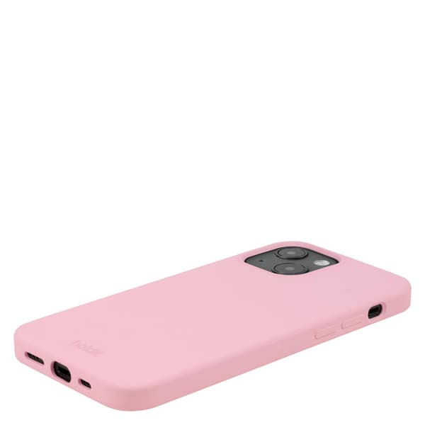 Vaaleanpunainen silikoninen iPhone 15 -puhelinkotelo
