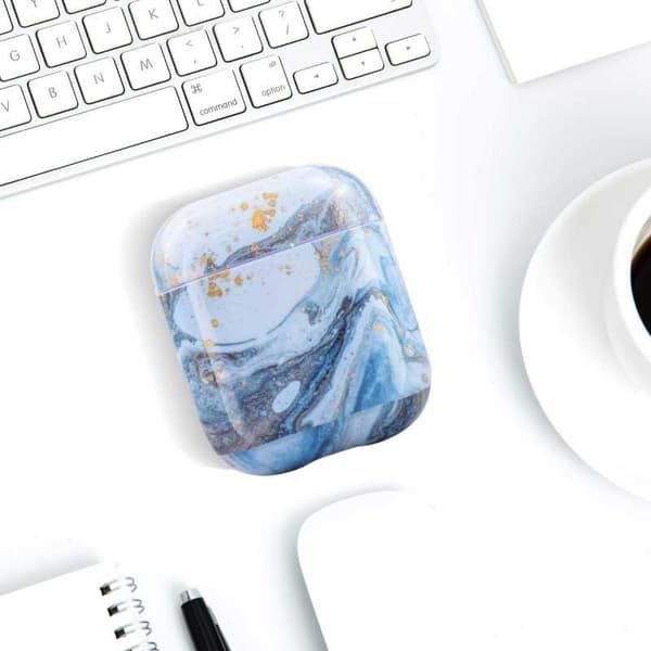 Slidstærkt marmoretui til AirPods 1/2, sort variant 3
