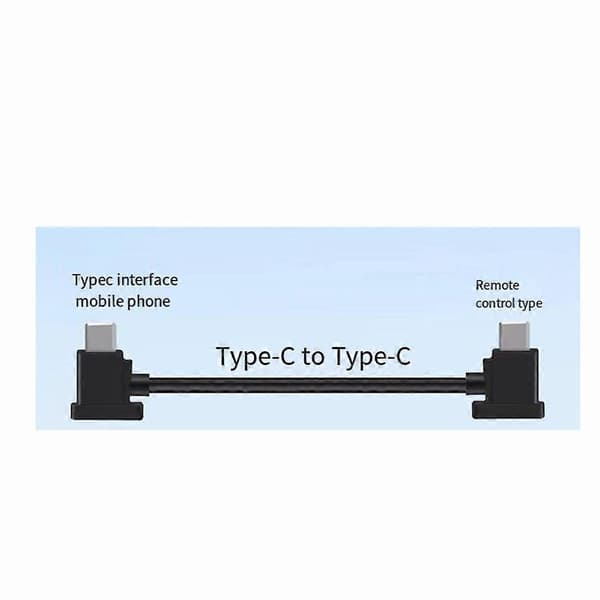USB-C til Type-C datakabel 15 cm vinklet stikkabel til DJI Mavic Air 2 Mini 2