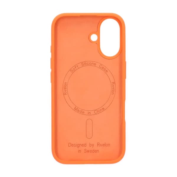 Rvelon iPhone 16 Silikon MagSafe Mobilskal - Orange