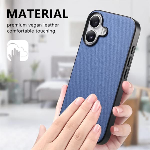 iPhone 17 Telefoncover - Twill og Læder Grå Grå