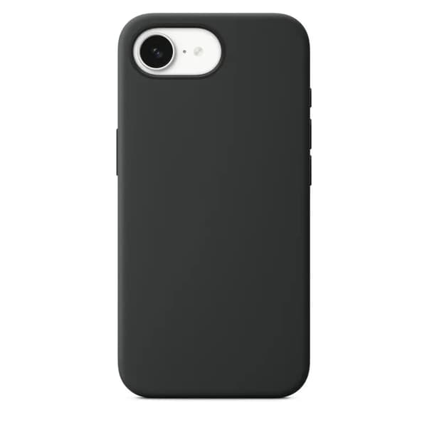 Kompatibelt telefonfodral för iPhone 16e, stötsäkert flytande silikon med mjukt innerfoder, svart. Black