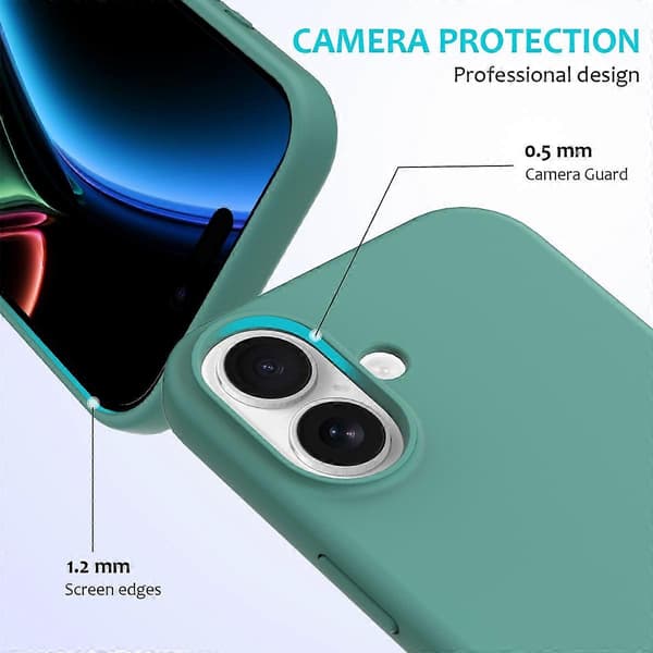 iPhone 17 Flytande Silikonskal - Midnattsblå & Stötsäker Midnattsblå Midnight Blue