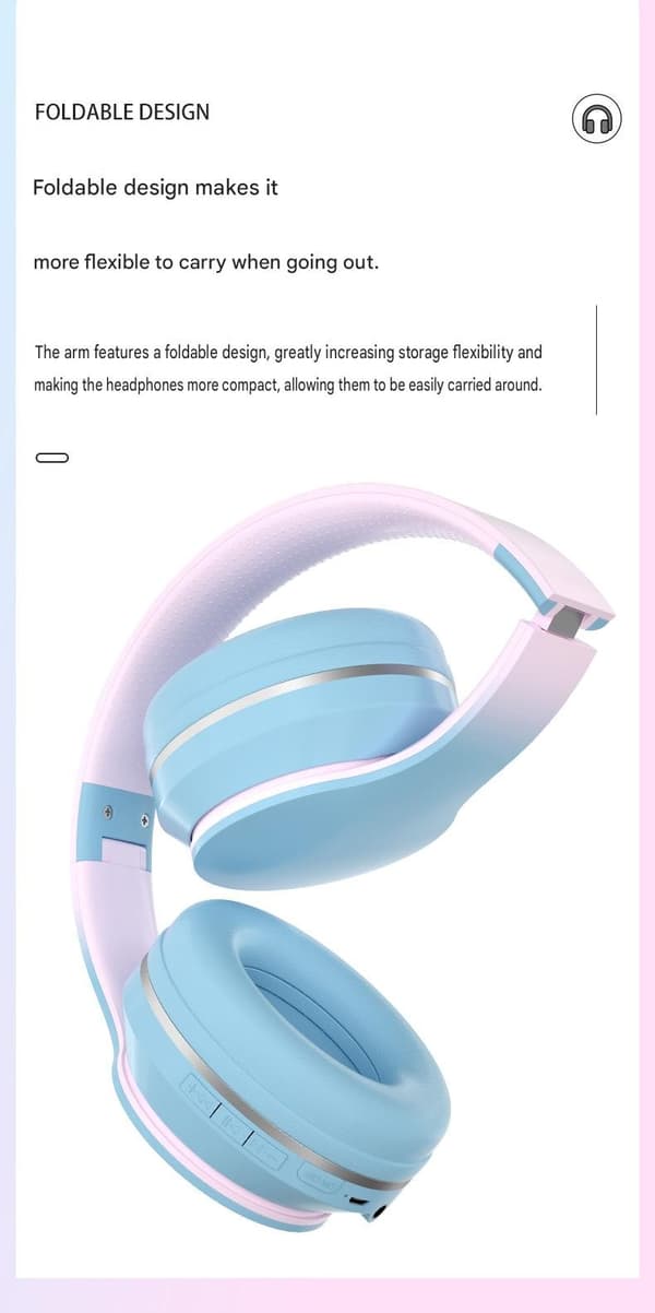 High-end gradientfargedesign, lang batterilevetid, trådløse Bluetooth-hodetelefoner Gradient Blå Gradient Blue