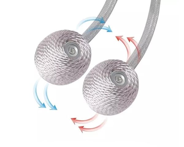 Vita magnetiska gardinkrokar, 2-pack