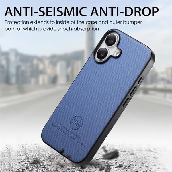 iPhone 17 Telefoncover - Twill og Læder Grå Grå