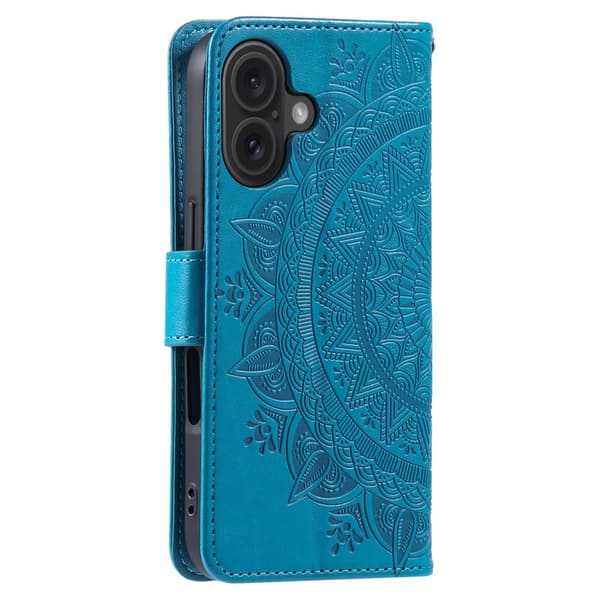 SKALO iPhone 17 Mandala Plånboksfodral - Blå