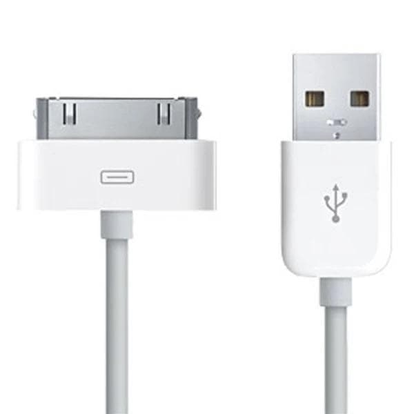 30-bens opladerkabel (hvid) til iPhone 4s/4/3, iPad 1/2/3 og iPod.