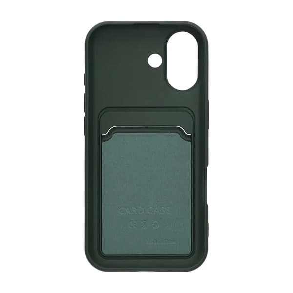 Silikone telefoncover med SIM-kortplads til iPhone 17 - Armygrøn