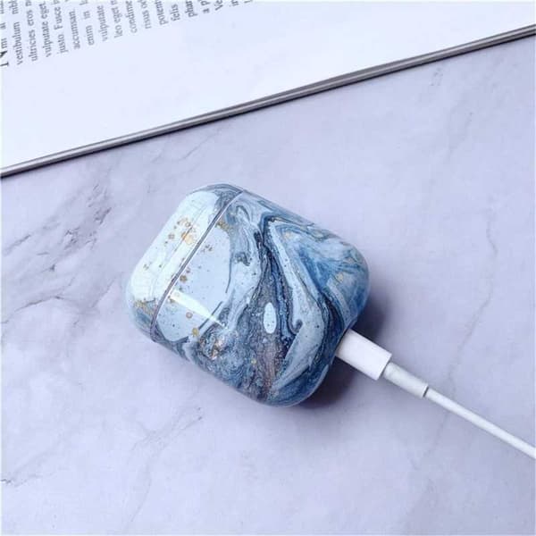 Slidstærkt marmoretui til AirPods 1/2, sort variant 3