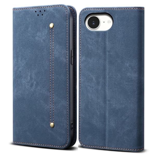 SKALO iPhone 16e Denim Pung Etui - Blå