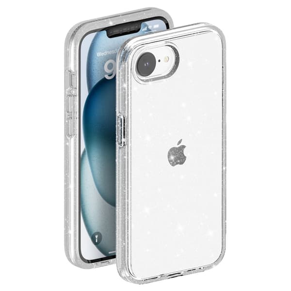 Transparent Glitterfodral för iPhone 16e