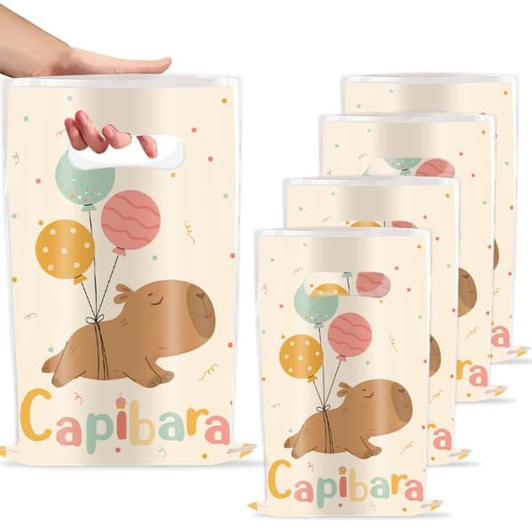 10/50 stk. Capybara gavepose børnefestdekoration Capyba 50 stk.