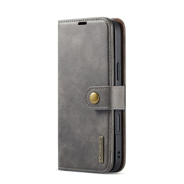DG MING iPhone 17 2-i-1 Magnetisk Pung Etui - Grå