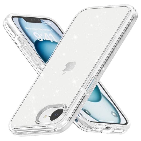 Transparent Glitterfodral för iPhone 16e