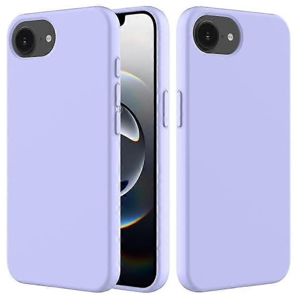 Stötsäkert flytande silikonfodral med mjukt innerfoder för iPhone 16e, ljusgrön. LightGreen