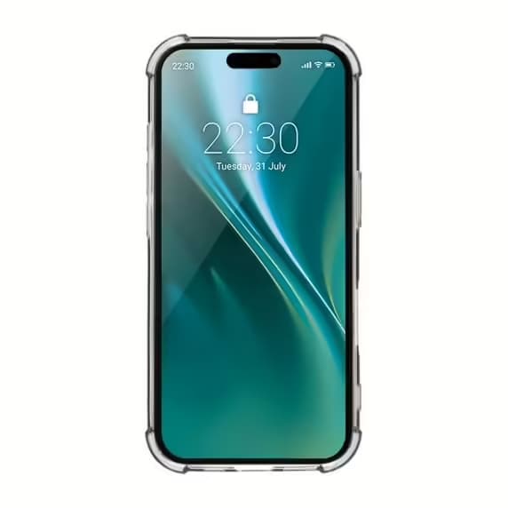 iPhone 16 Telefoncover med Stødsikkert Design og Kortplads - Sort