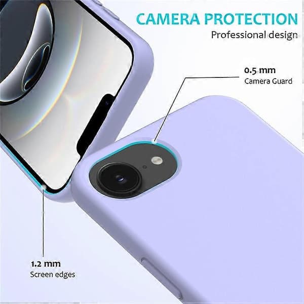 Stötsäkert flytande silikonfodral med mjukt innerfoder för iPhone 16e, ljusgrön. LightGreen
