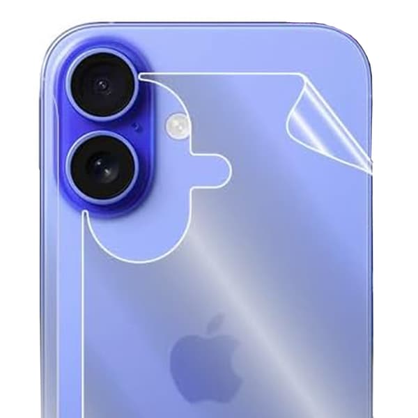 Teräväpiirto 0,2 mm hydrogeelinen näytönsuoja iPhone 16:n taustapuolelle