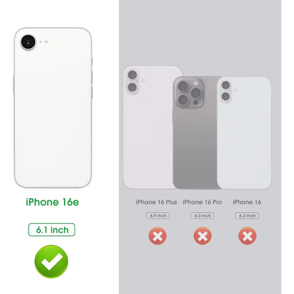 iPhone 16E Plånboksfodral - Svart