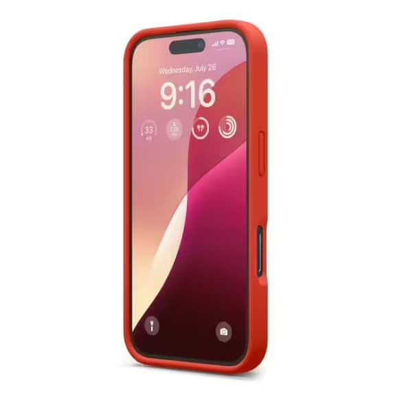 iPhone 16 Silikonskyddsfodral Rvelon - Röd