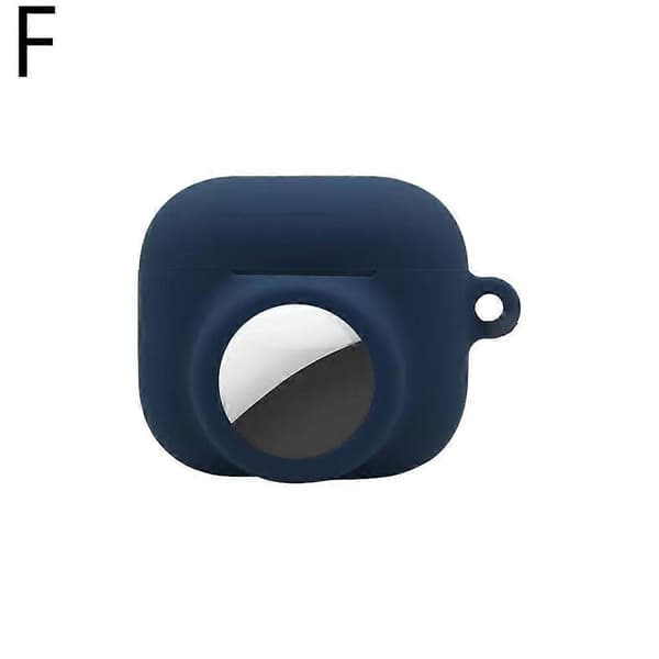 2-i-1 Stötsäkert Silikonfodral för AirPods 4, Självlysande Blå Lysande blå