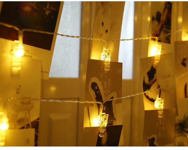LED-valokuvapidikevalosarja, ehdotushuoneen sisustus, vilkkuva valo