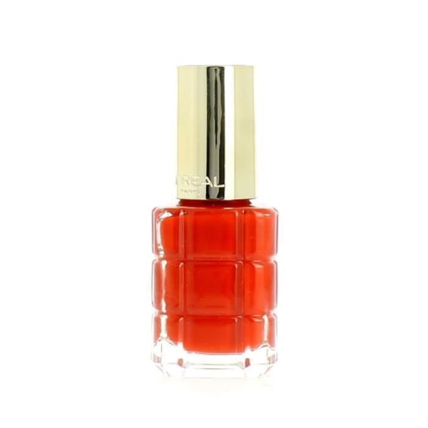 Nagellack - L'Oréal Paris - Color Rice med Olja - 444 Orange Triomphe - Intense Färg - Blänkeljande Finish Orange Triomphe