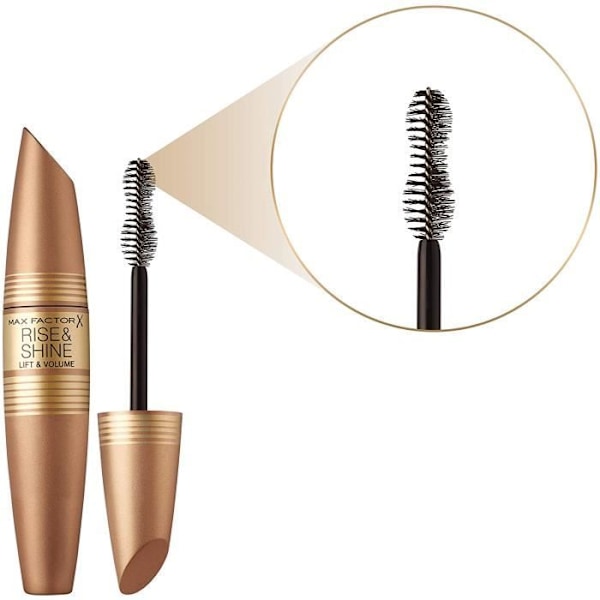 Mascara - Max Factor - Rise & Shine - Volym och längd - Ej vattenfast - 12ml Svart brun