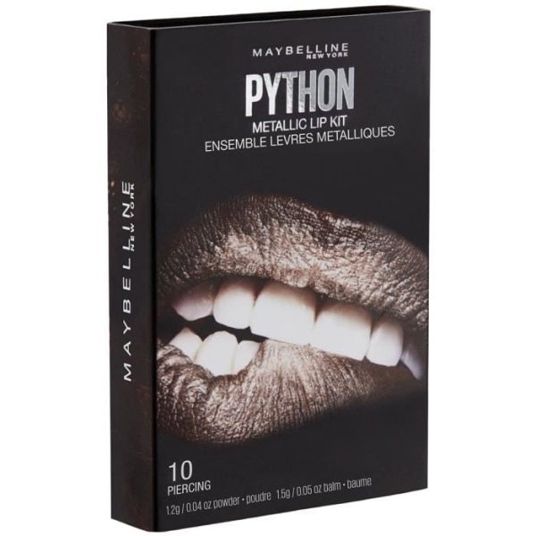 Maybelline Lip python Duo - 10 Treacherous - Läppstift, brunt, förrädiskt, 13 mm, 53 mm, 76 mm, 30 g