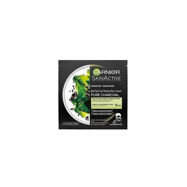 PURE CHARCOAL sort detox ansigtsmaske Garnier