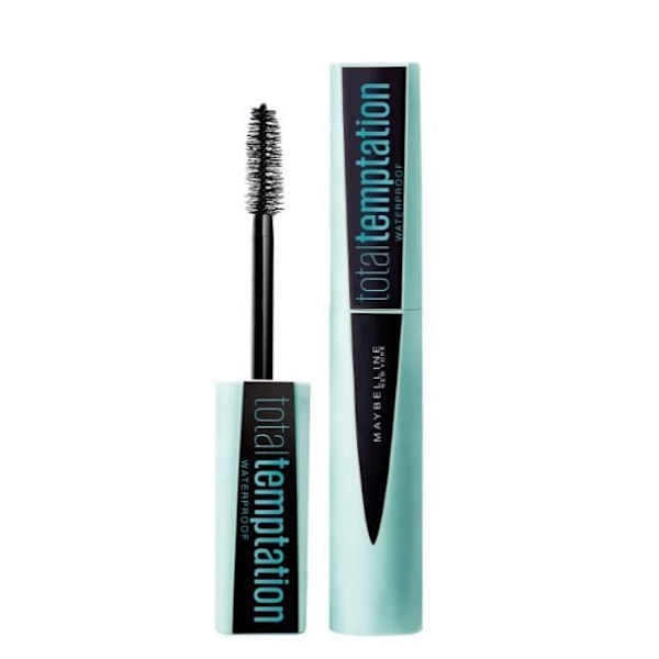 Mascara - Maybelline - Total Temptation - Vandafvisende - Noir - 28 g #000000