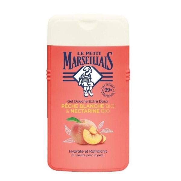 Le Petit Marseillais Extra mild duschgel vit persika och ekologisk nektarin 250 ml