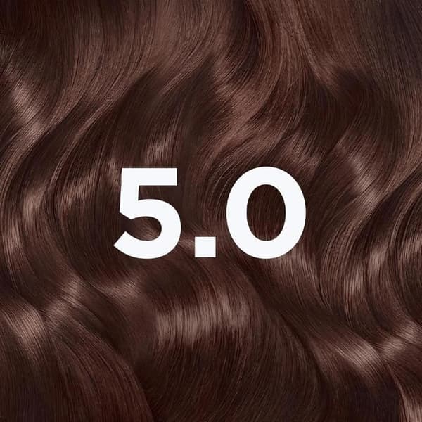 Färgning - GARNIER - 5.0 Kaffe Brun - Utan ammoniak - Sheasmörkräm - Täcker 100% grått hår brun