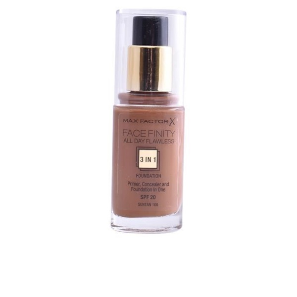 Facefinity All Day Flawless 3 in 1 Foundation Fluid Foundation 100-rusketusvoide 30 ml
