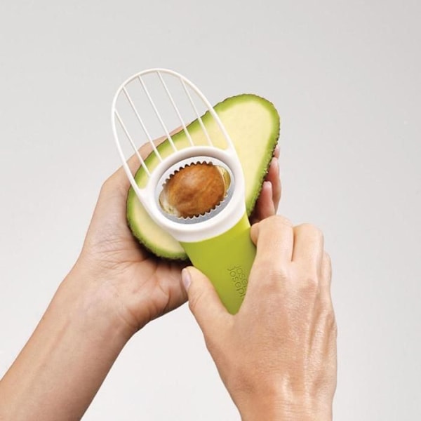 Køkkenredskab - Joseph Joseph - 3 i 1 Avocado - Foldbart blad - Inox stenfjerner - Ergonomisk håndtag Grøn